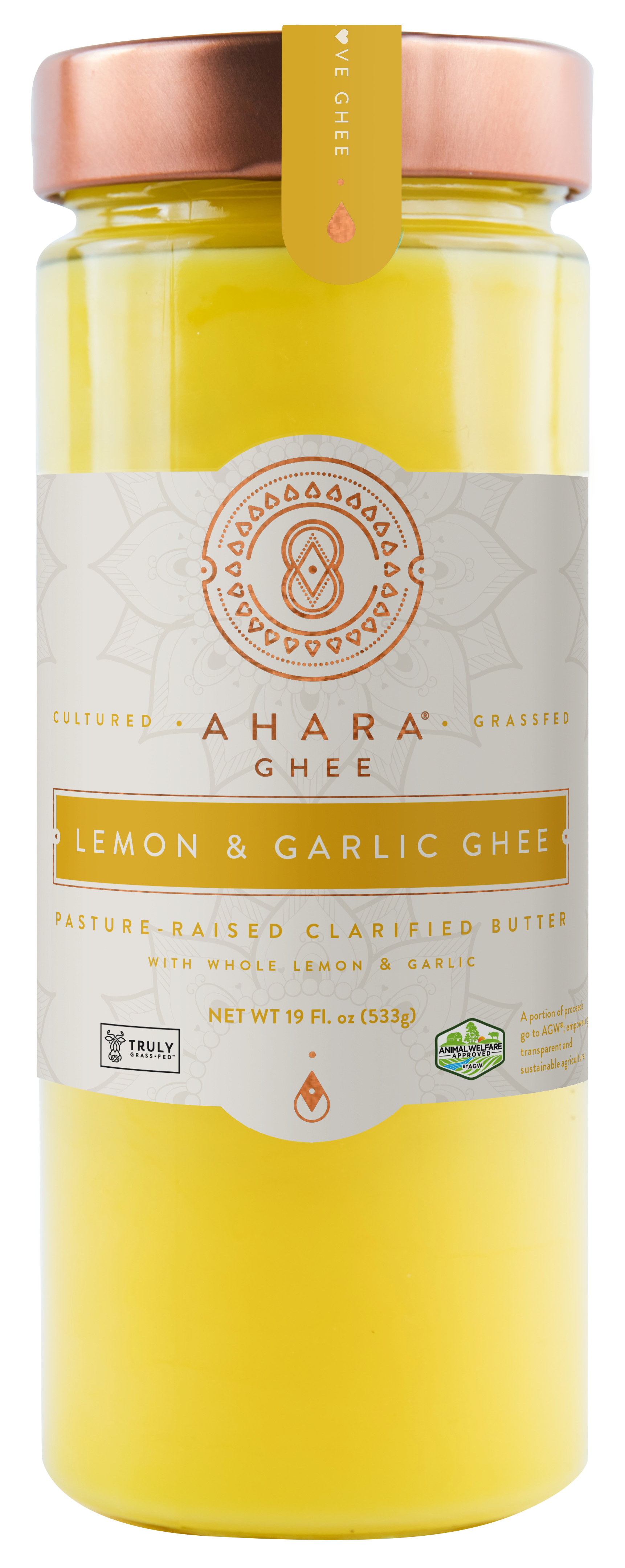 Lemon & Garlic grass-fed ghee jar — additional product view 2.