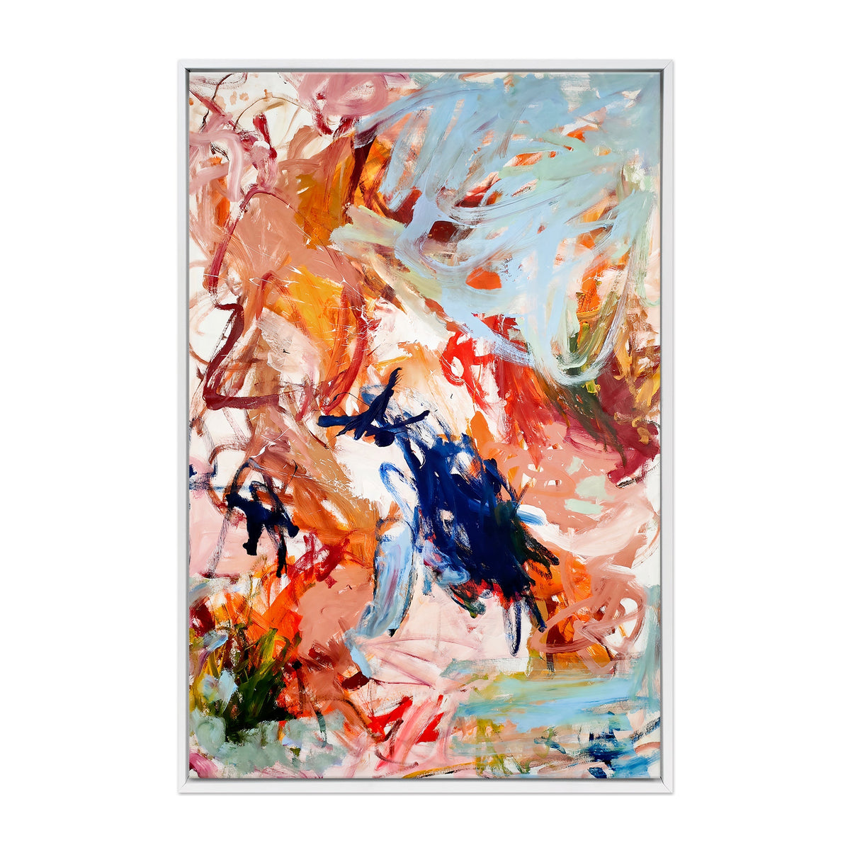 Dream Big abstract canvas print in a white frame