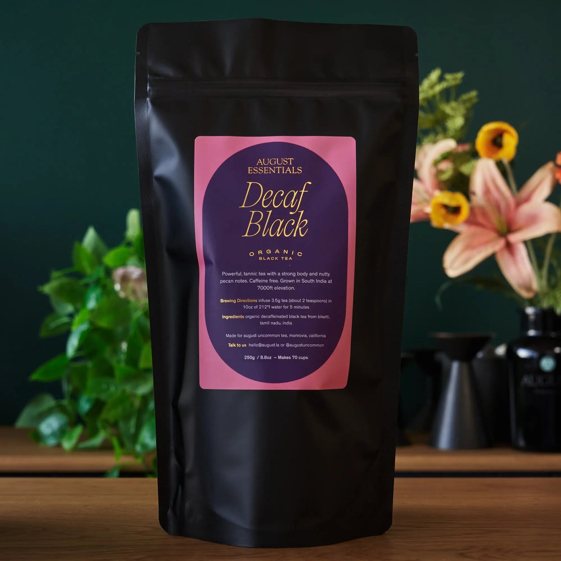 Decaf Black organic loose leaf tea pouch — additional product view 3.