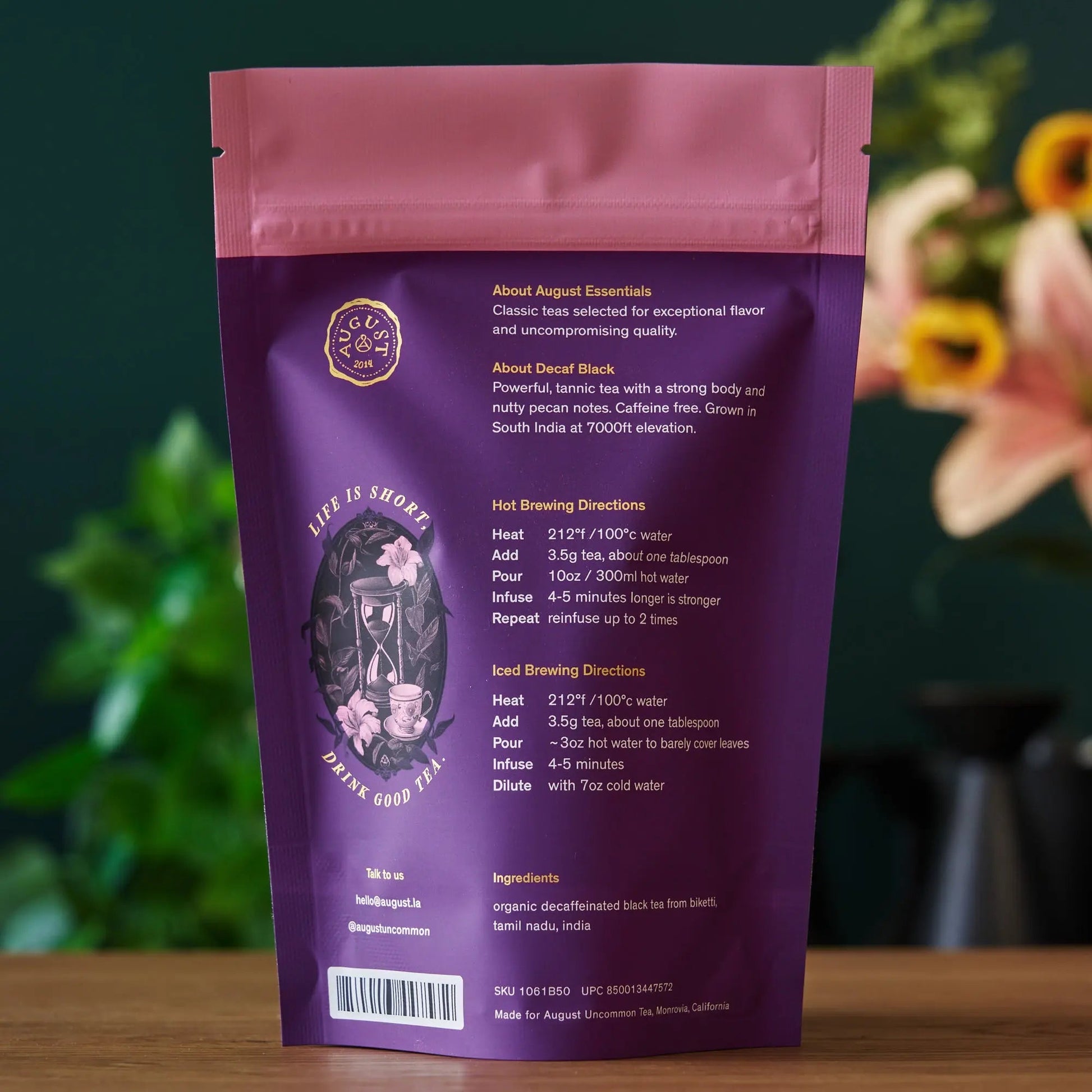 Decaf Black organic loose leaf tea pouch — additional product view 4.