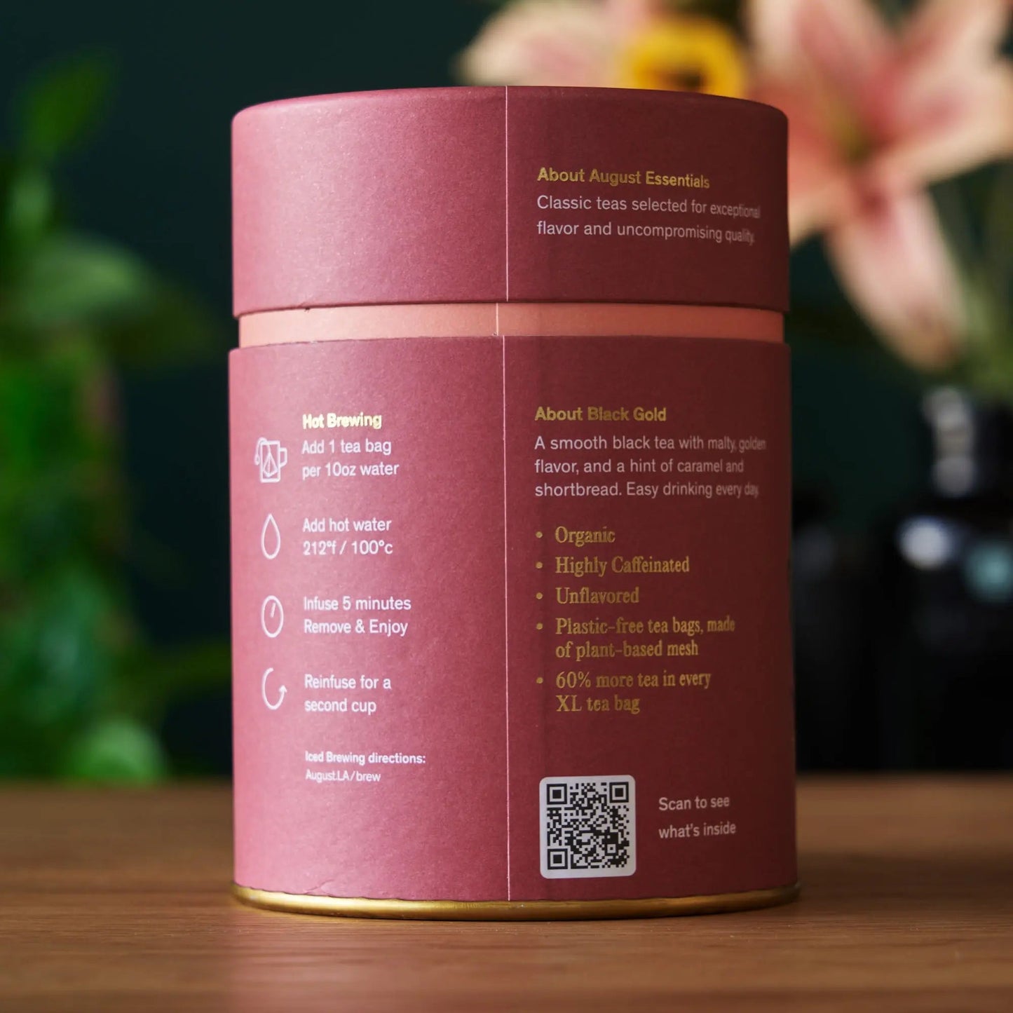 Black Gold organic Yunnan black tea carton — additional product view 2.
