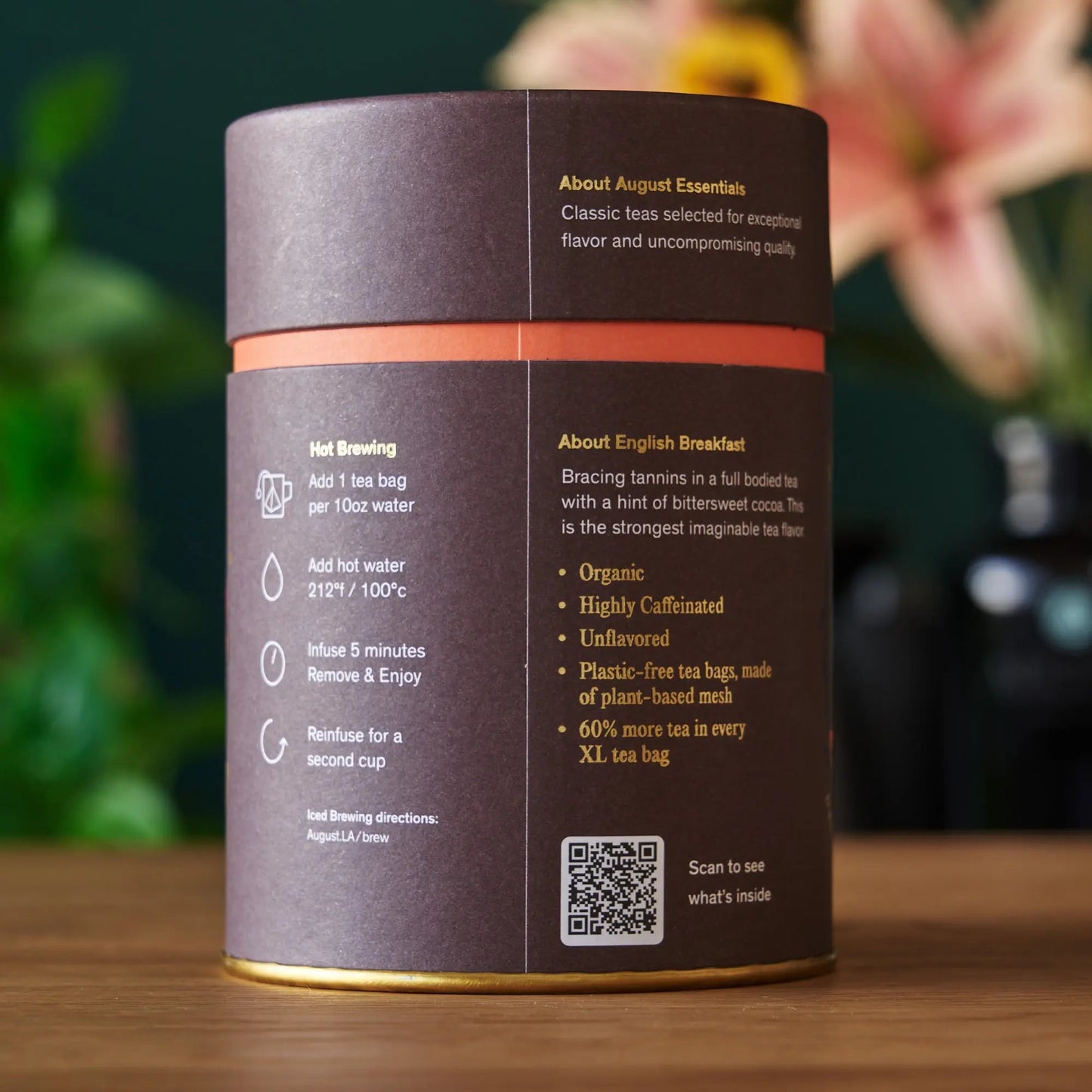 English Breakfast organic black tea carton — additional product view 2.