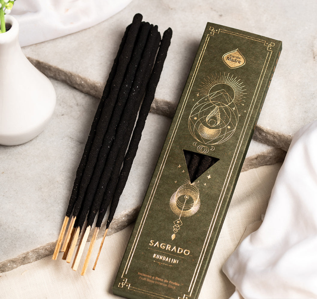 Kundalini Sacred Incense sticks and Sagrado packaging