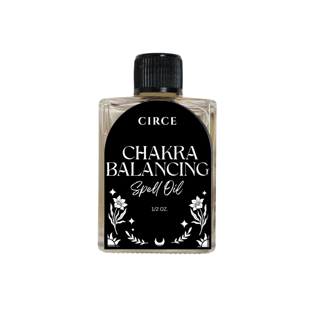 Chakra Balancing Ritual Oil, .36 oz glass bottle — additional product view.