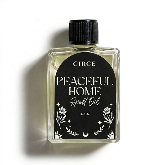 Peaceful Home Ritual Oil, .36 oz glass bottle.