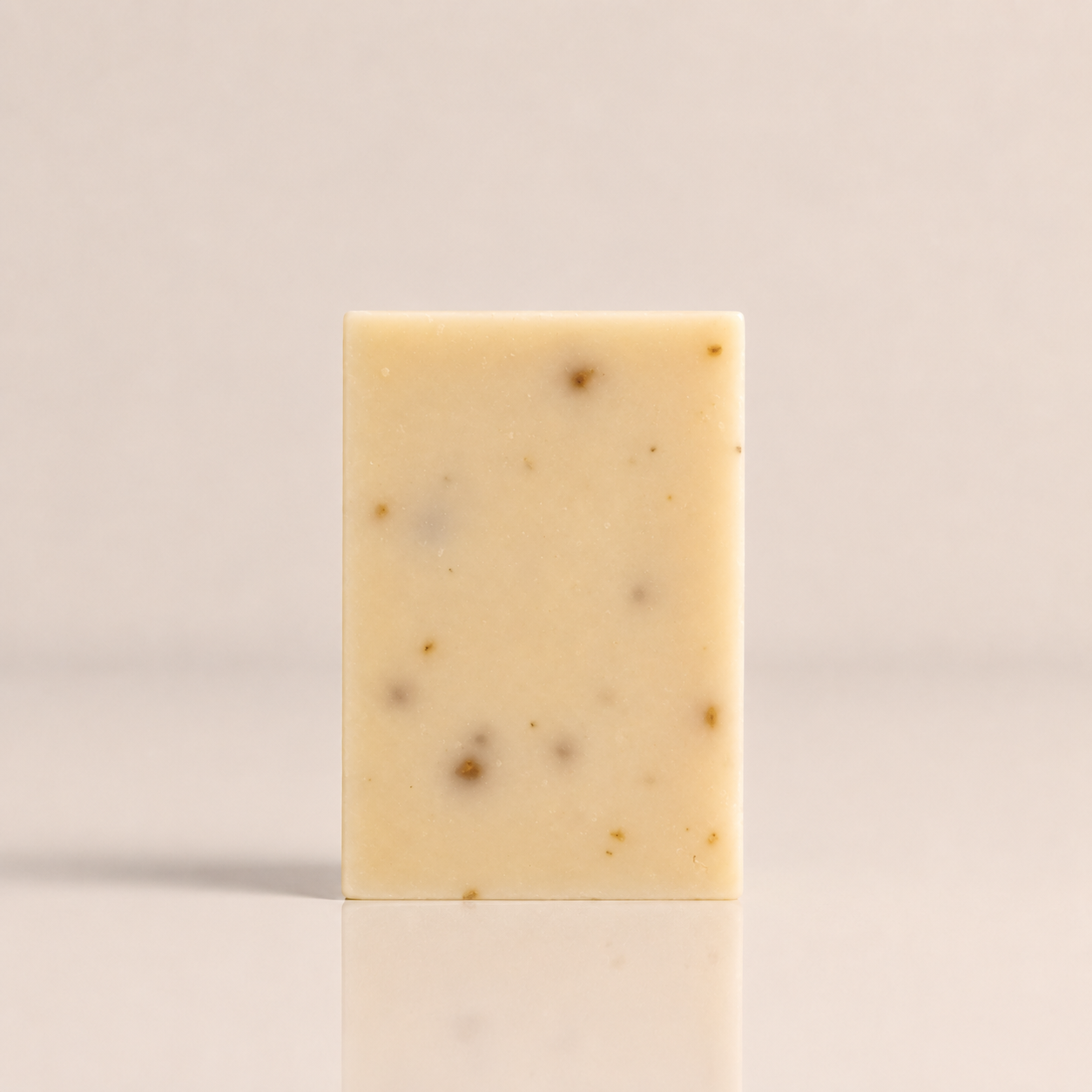 Rose and lavender wildflower bar soap with visible ground flower petals