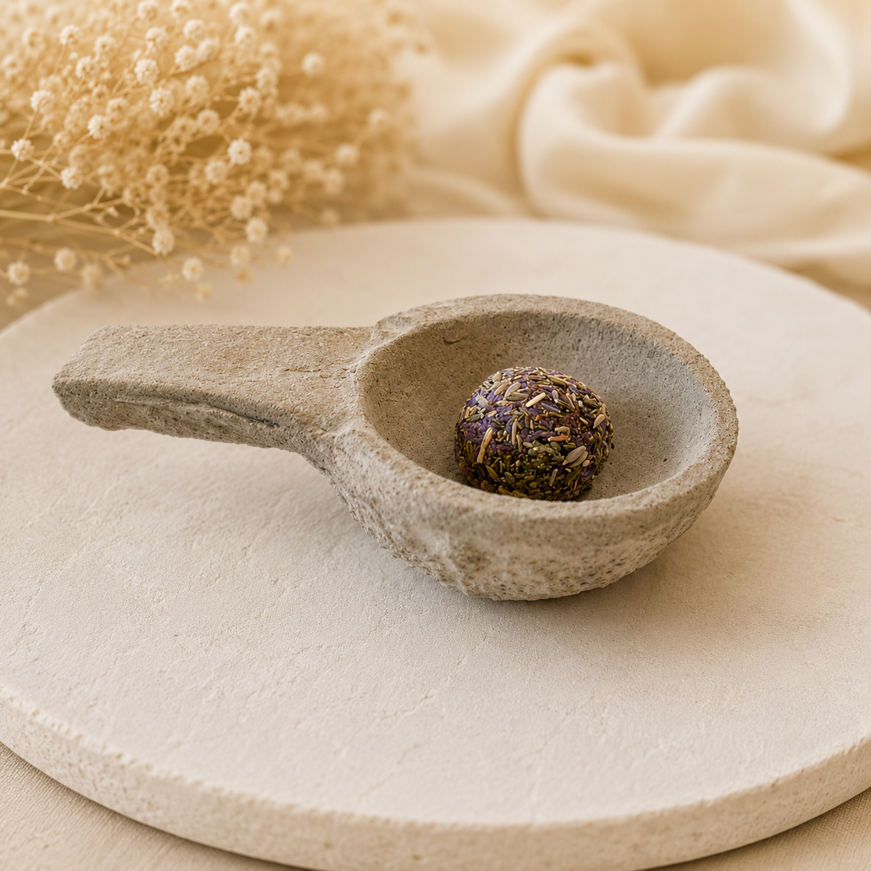 Lavender herb smudge bombs and retail box