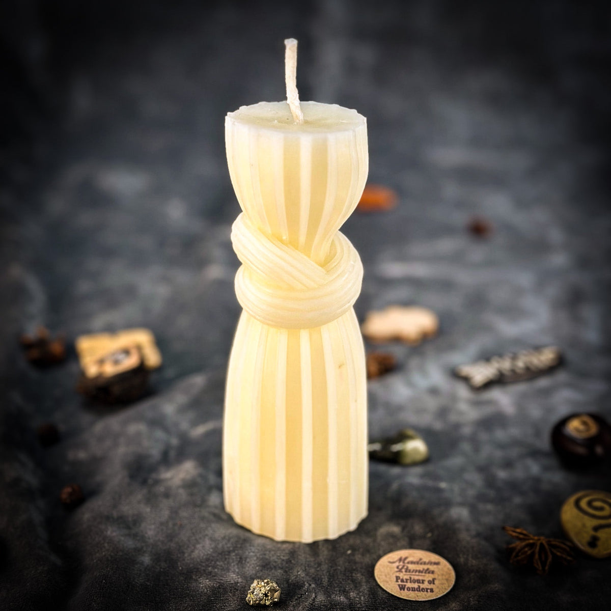 Binding Knot Candle Spell Kit with the White beeswax knot candle
