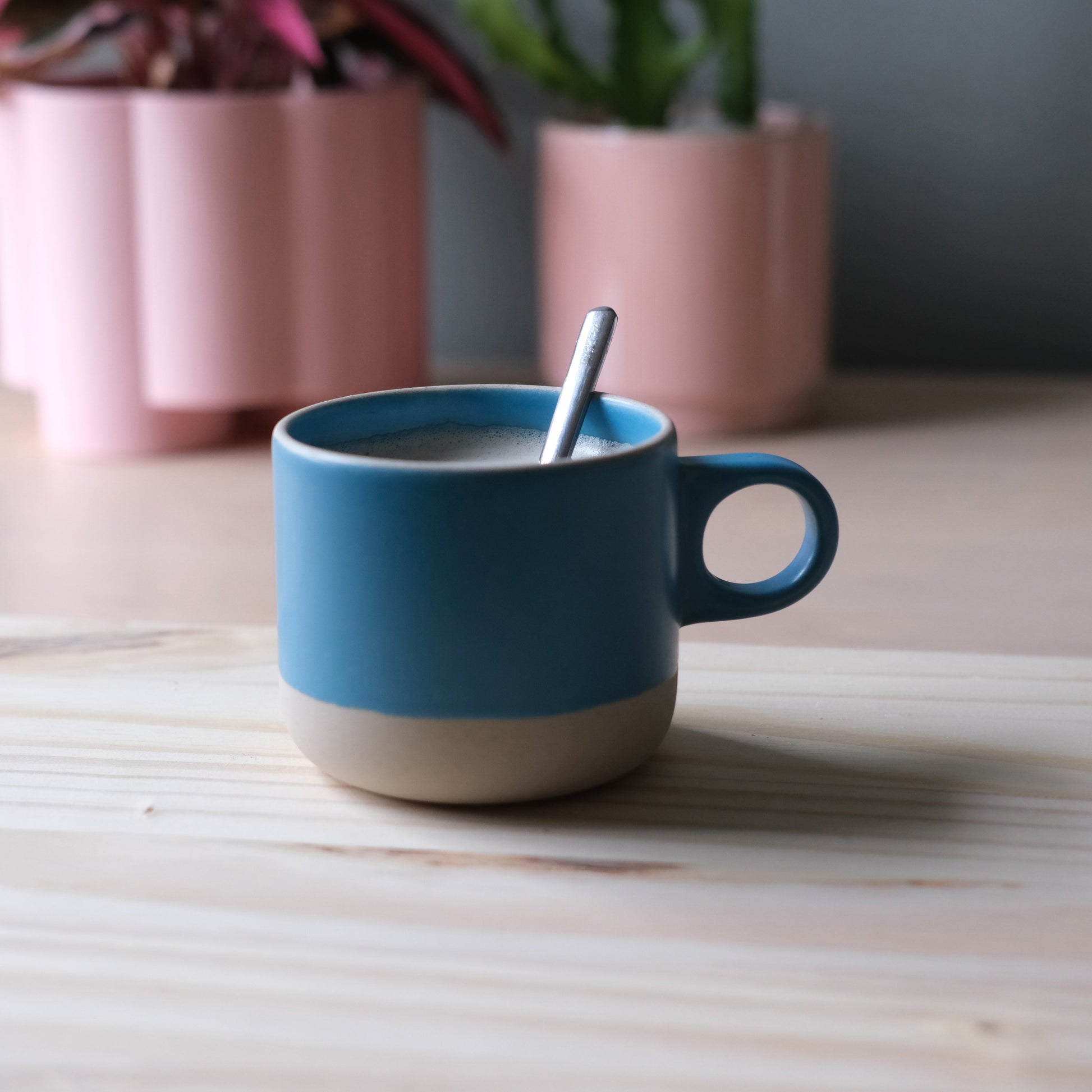 Handmade dipped-glaze stoneware Scotty mug — view 3