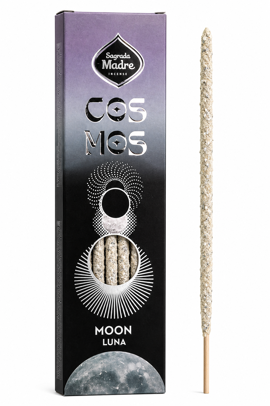 Moon Cosmos incense sticks and packaging