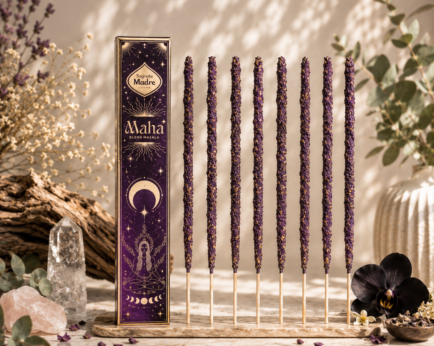A boxed collection of Maha and Gaia masala incense sticks — additional product view 6.