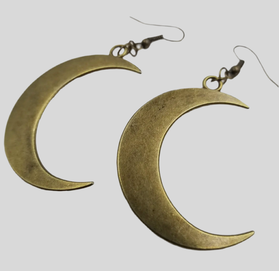 Crescent moon drop earrings — additional product view 4.