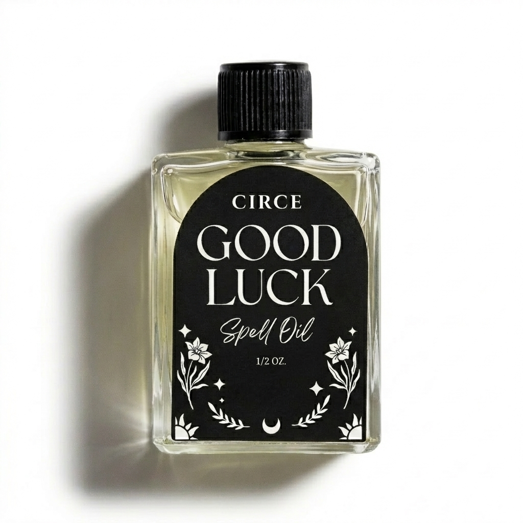 Good Luck Ritual Oil, .36 oz glass bottle.