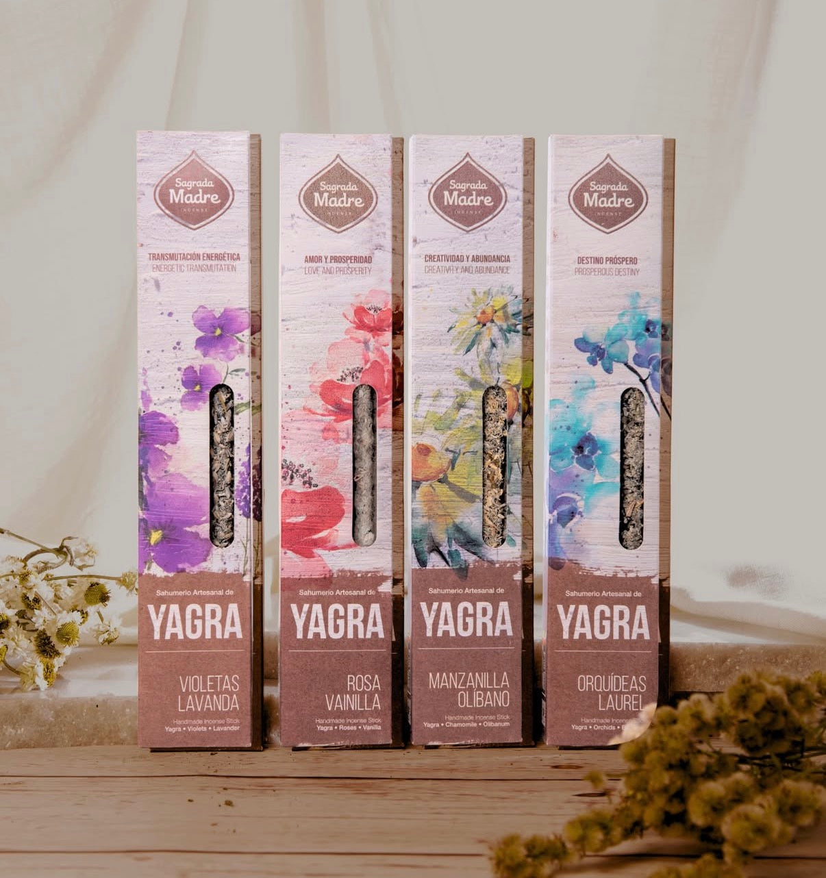 Flower Yagra incense sticks in four floral blends — image 1 of 13