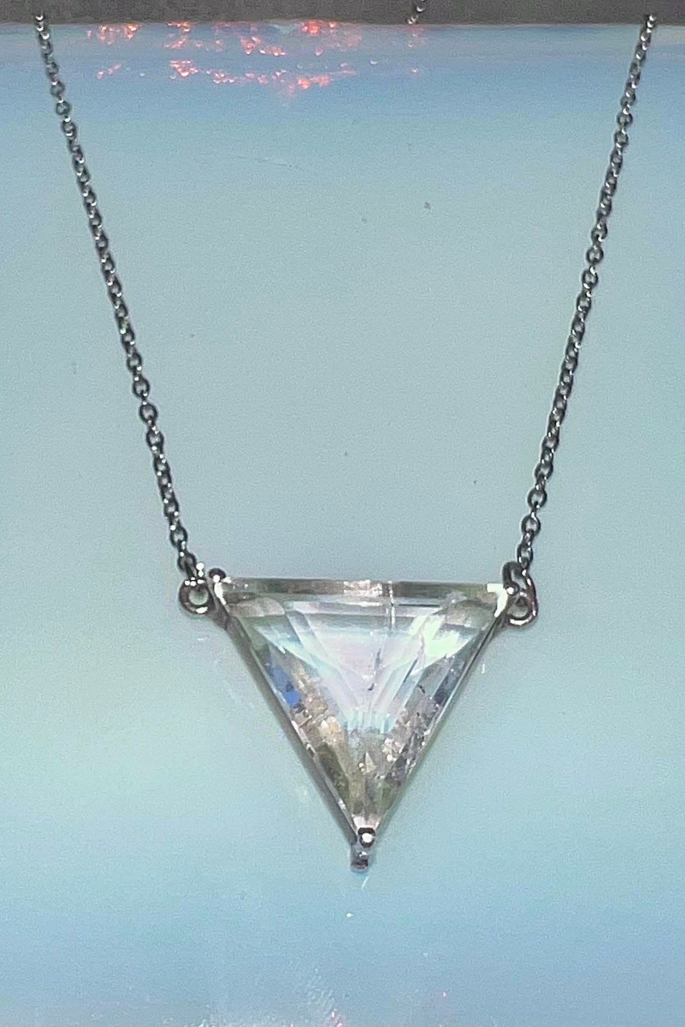 Obscura Stacking Shards in Striated Crystal — jagged natural quartz shards suspended from whisper-thin sterling silver chains — view 4