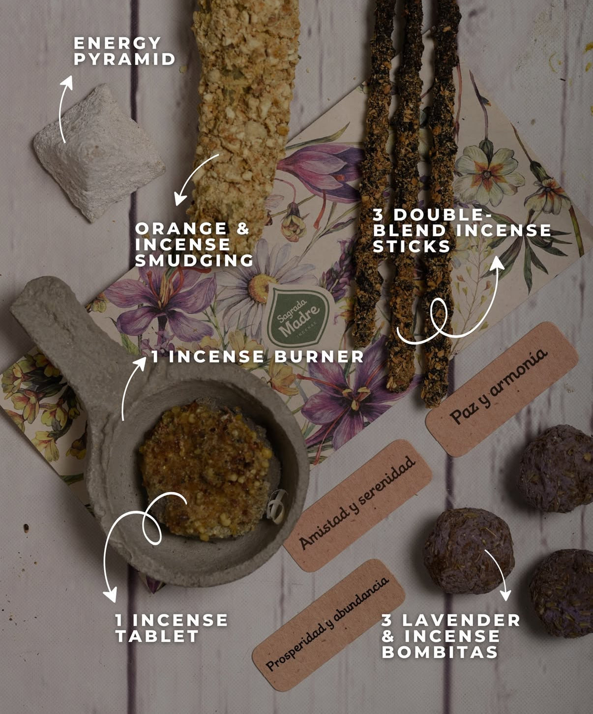 Energy Cleansing Gift Box with herbs, resins and cauldron — image 2 of 9