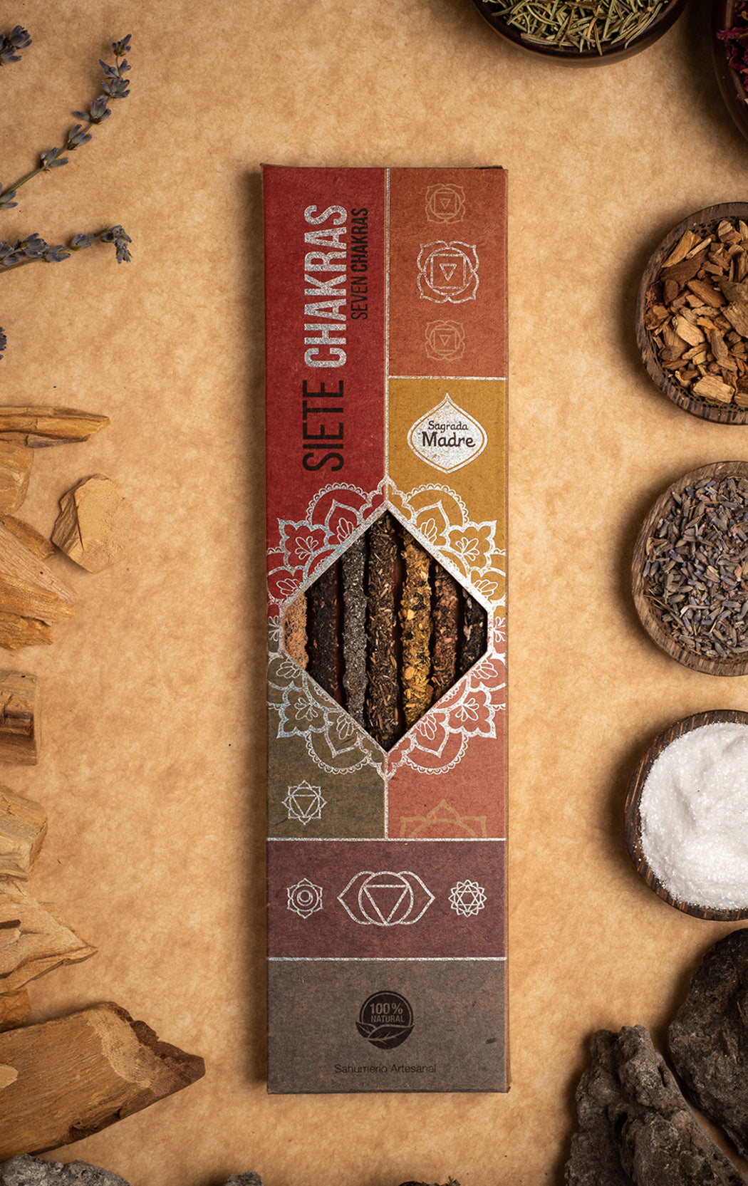 7 Chakra incense box and sticks