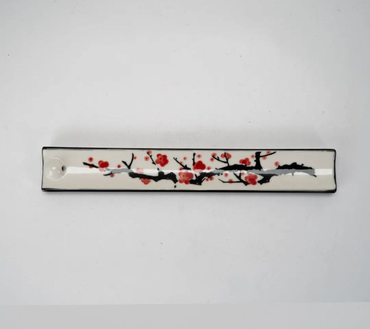 Handpainted ceramic incense holder tray