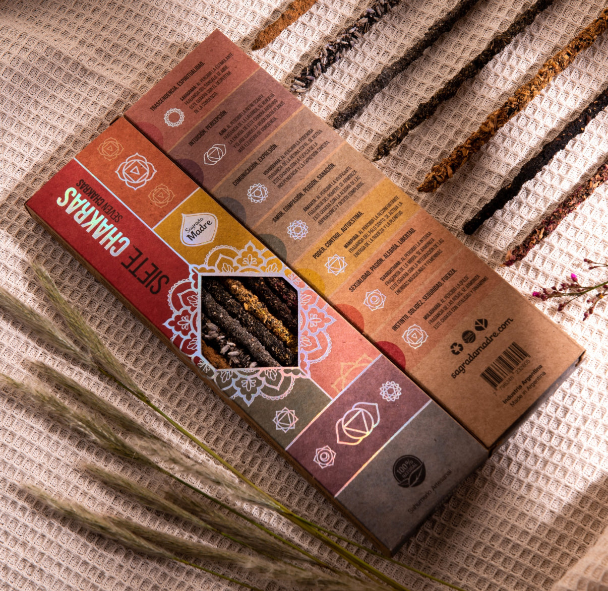 7 Chakra incense box and sticks