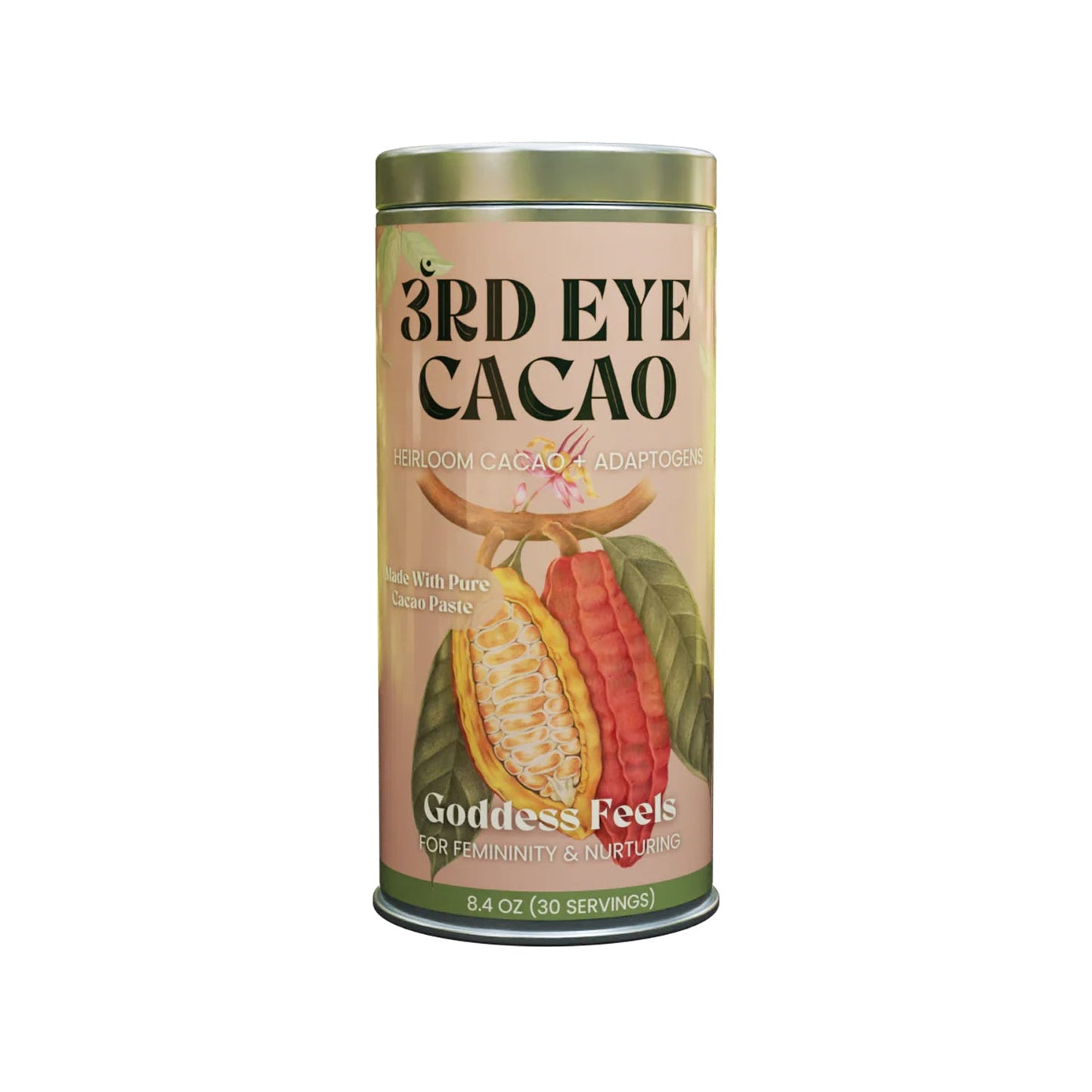 Goddess Feels cacao elixir powder with lion's mane, ashwagandha and maca by 3rd Eye Cacao (view 5)