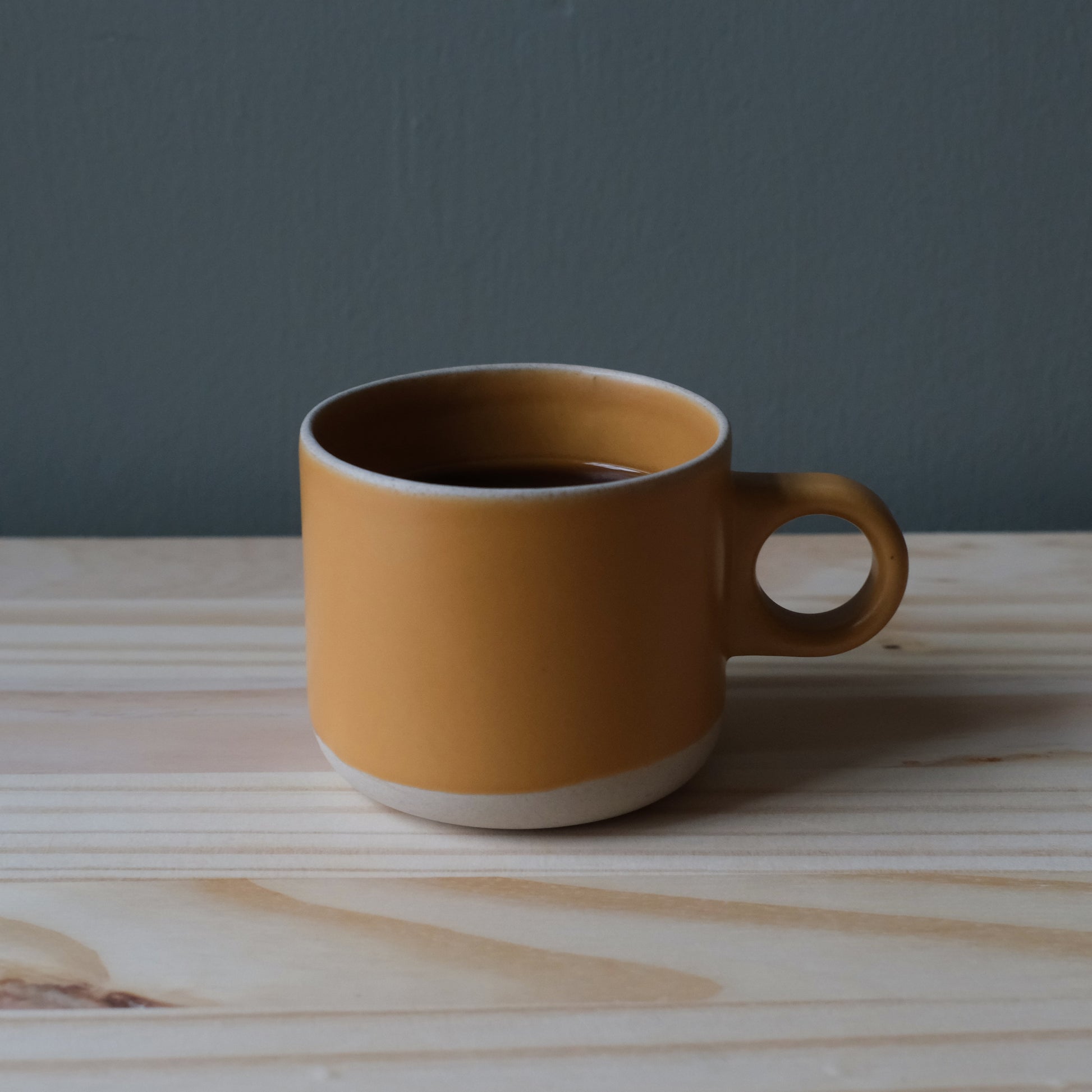 Handmade dipped-glaze stoneware Scotty mug — view 2