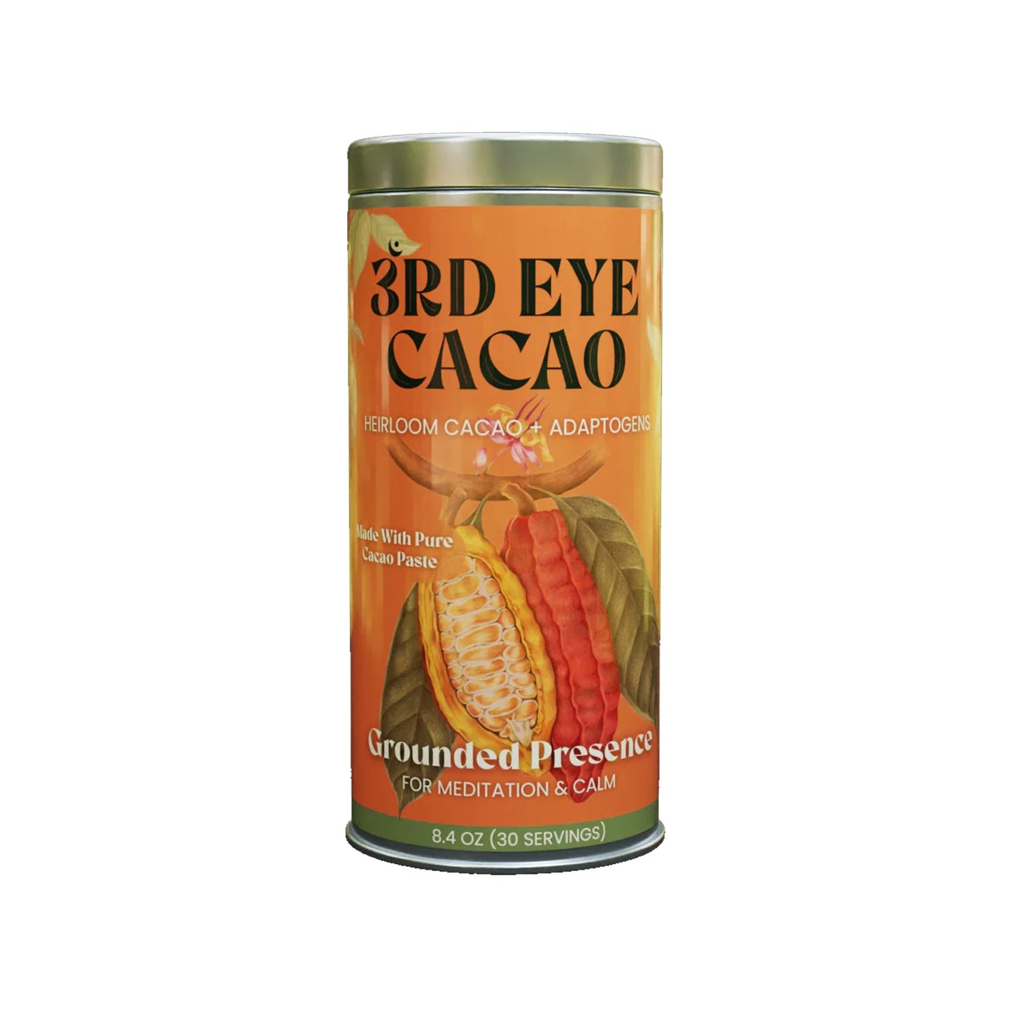 Grounded Presence cacao elixir powder with lion's mane, ashwagandha and maca by 3rd Eye Cacao (view 5)