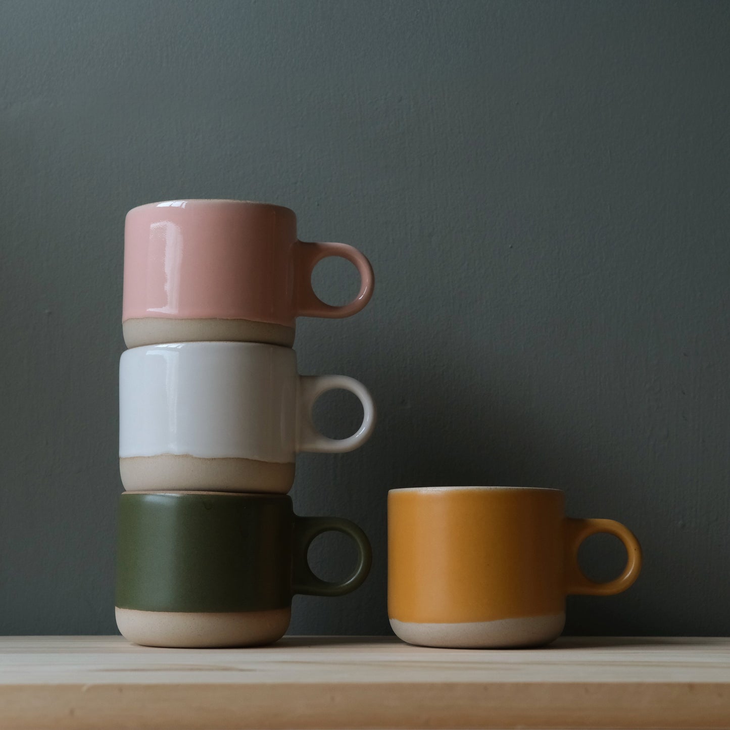 Handmade dipped-glaze stoneware Scotty mug — view 4