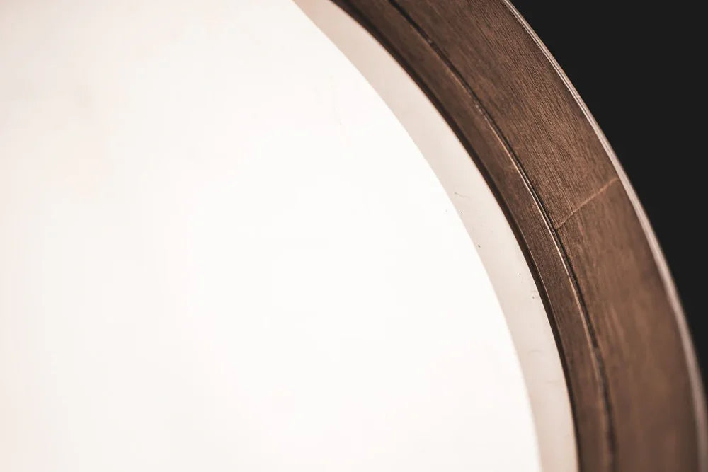 16-inch goatskin frame hand drum with a Flower of Life design on a Siam Oak frame — view 7 of 7