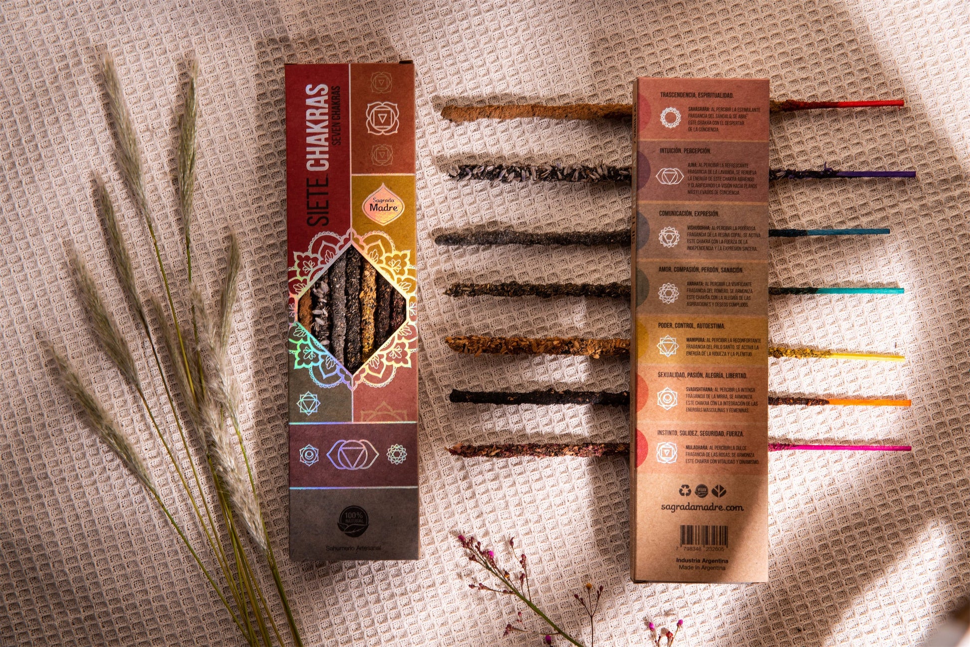 7 Chakra incense box and sticks