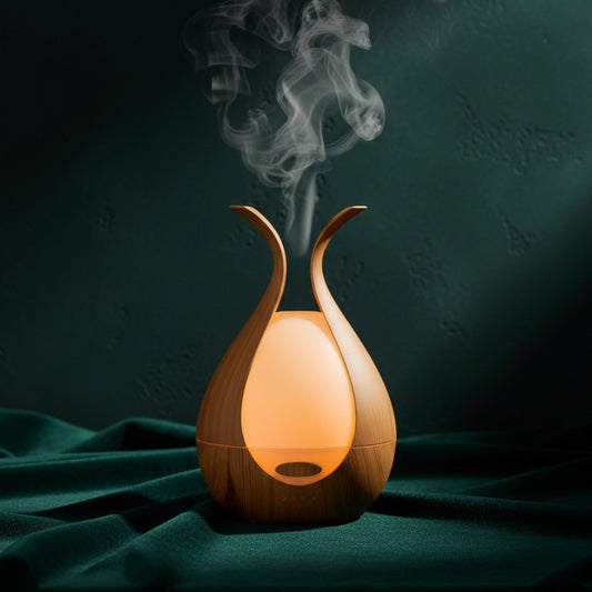 Diffuser shown with the cover removed and the 200 mL water tank visible