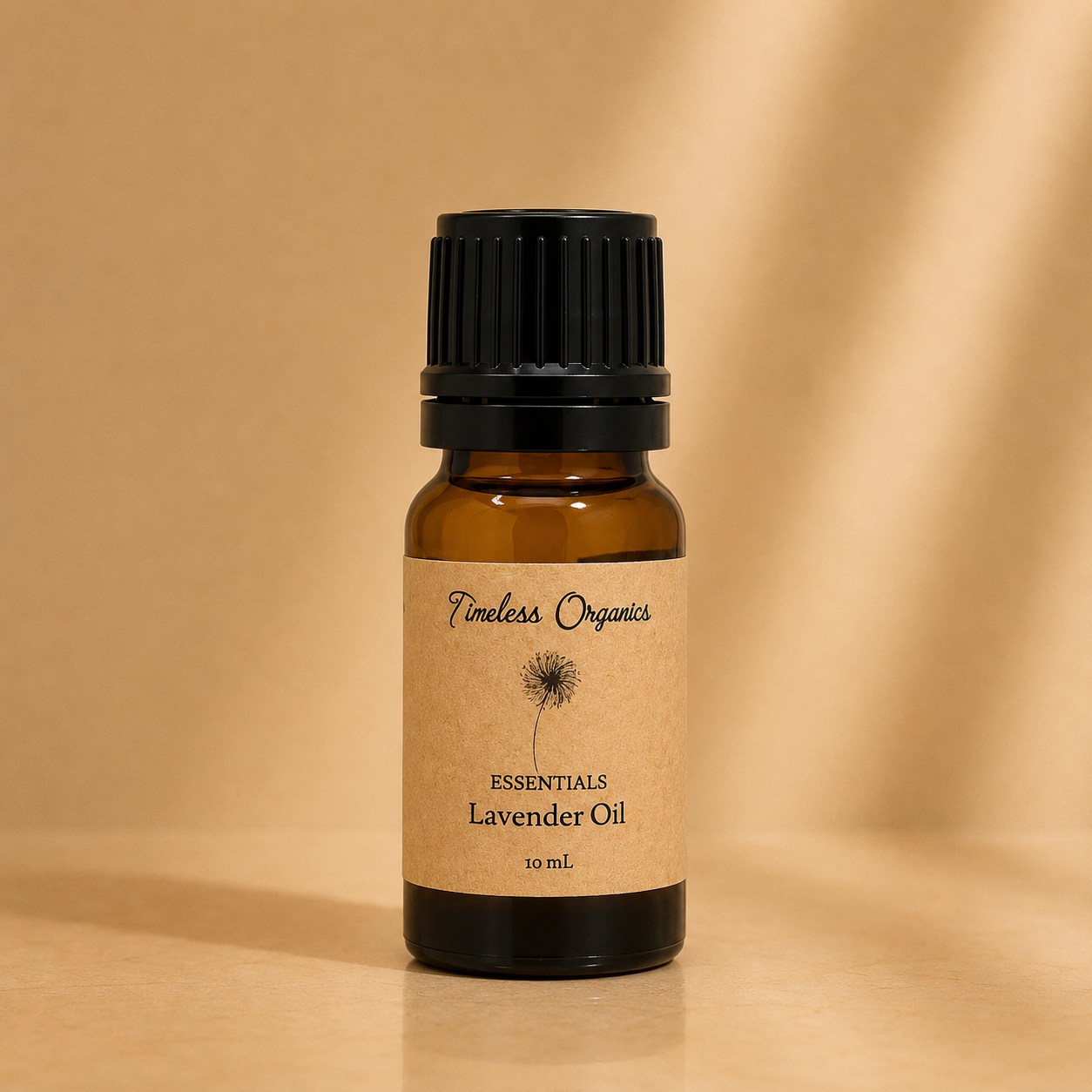 Bottle of pure certified organic Bulgarian lavender essential oil