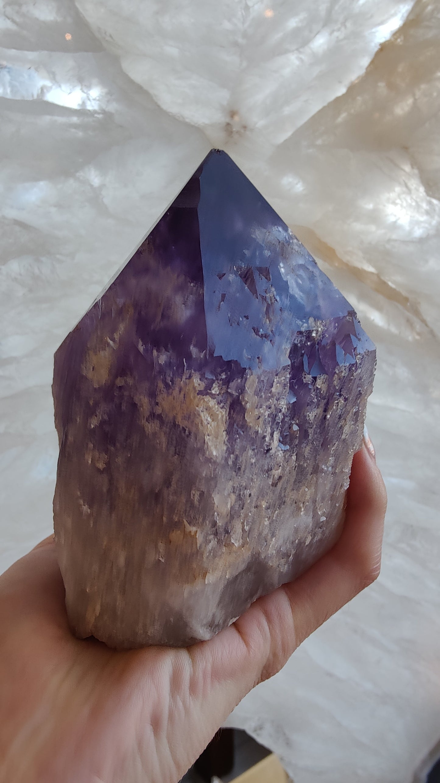 Base of the large Bolivian amethyst point