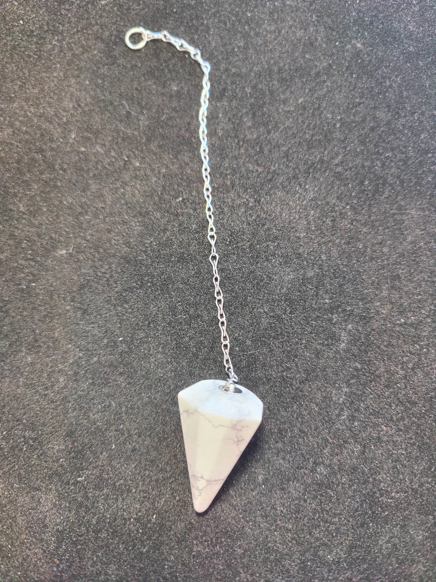 Stone Pendulum with Chain — Divination Tool for Intuitive Yes & No Work