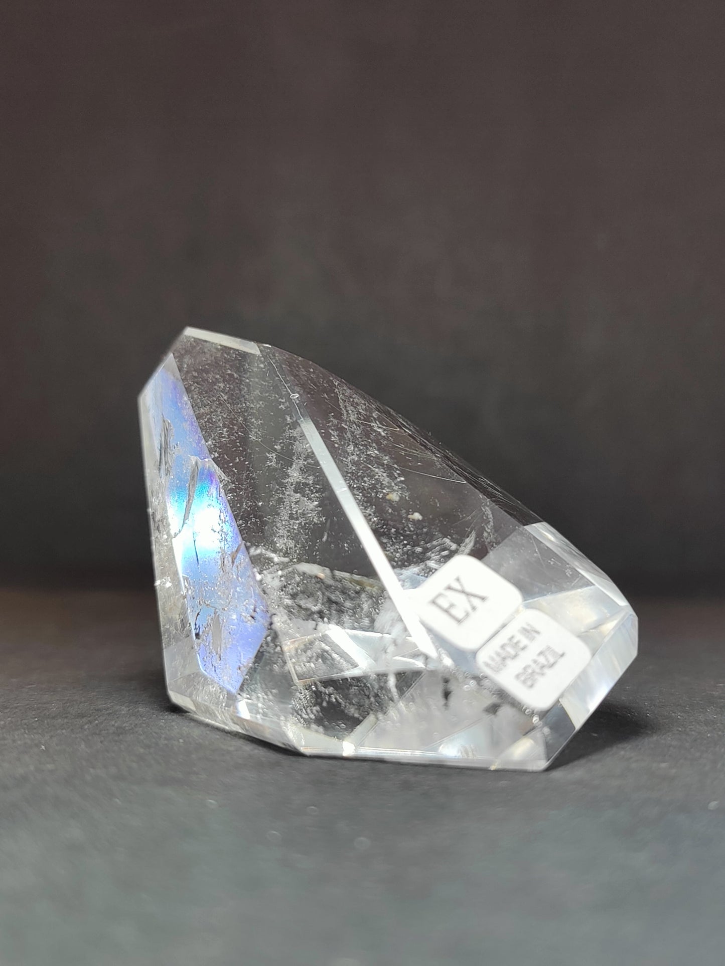 Smoky & Clear Quartz Free Form Sculpture — Polished Brazilian Statement Crystal