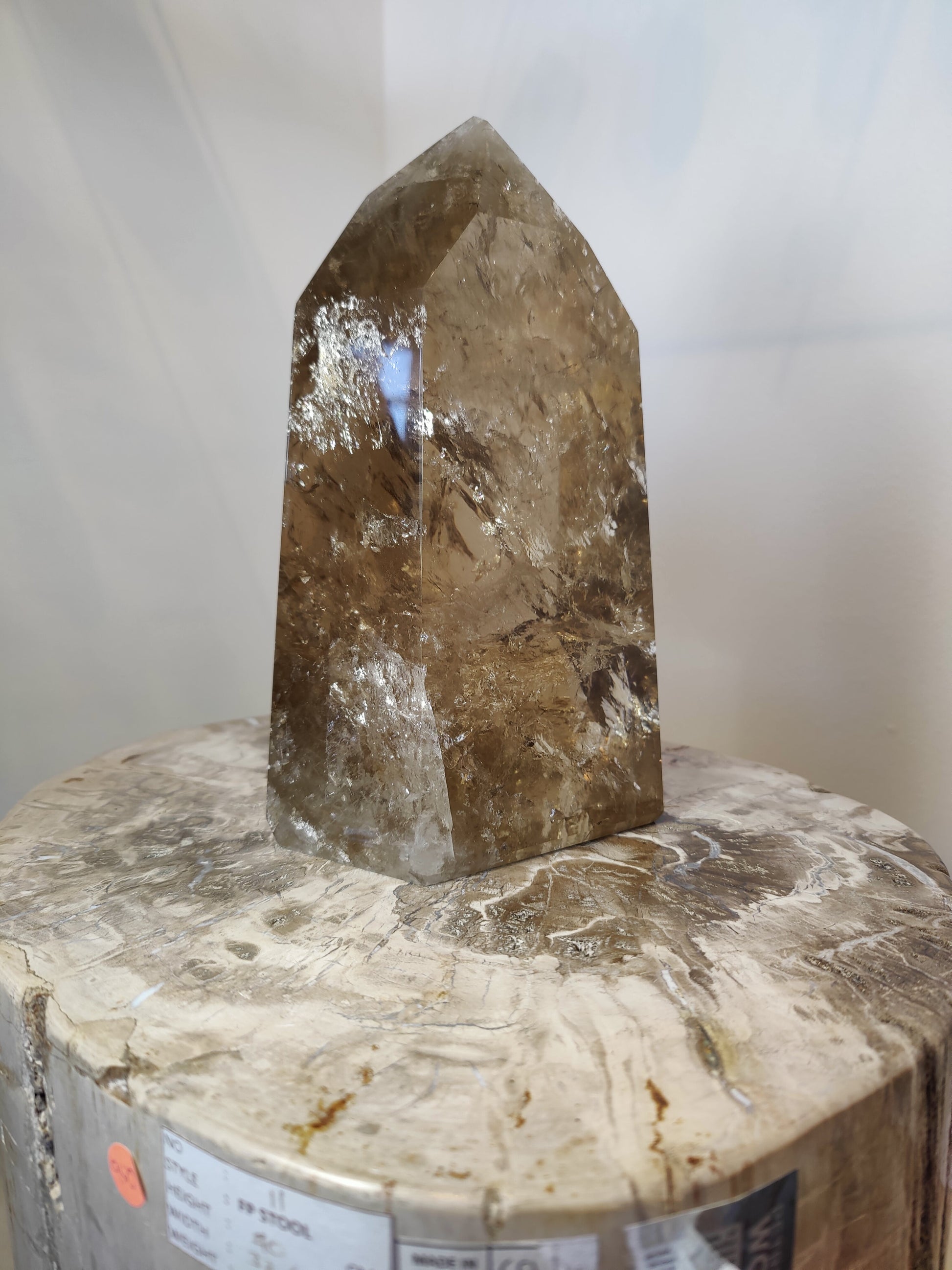 Detail of the polished surface of the Natural Citrine Polished Point 4.53 kg