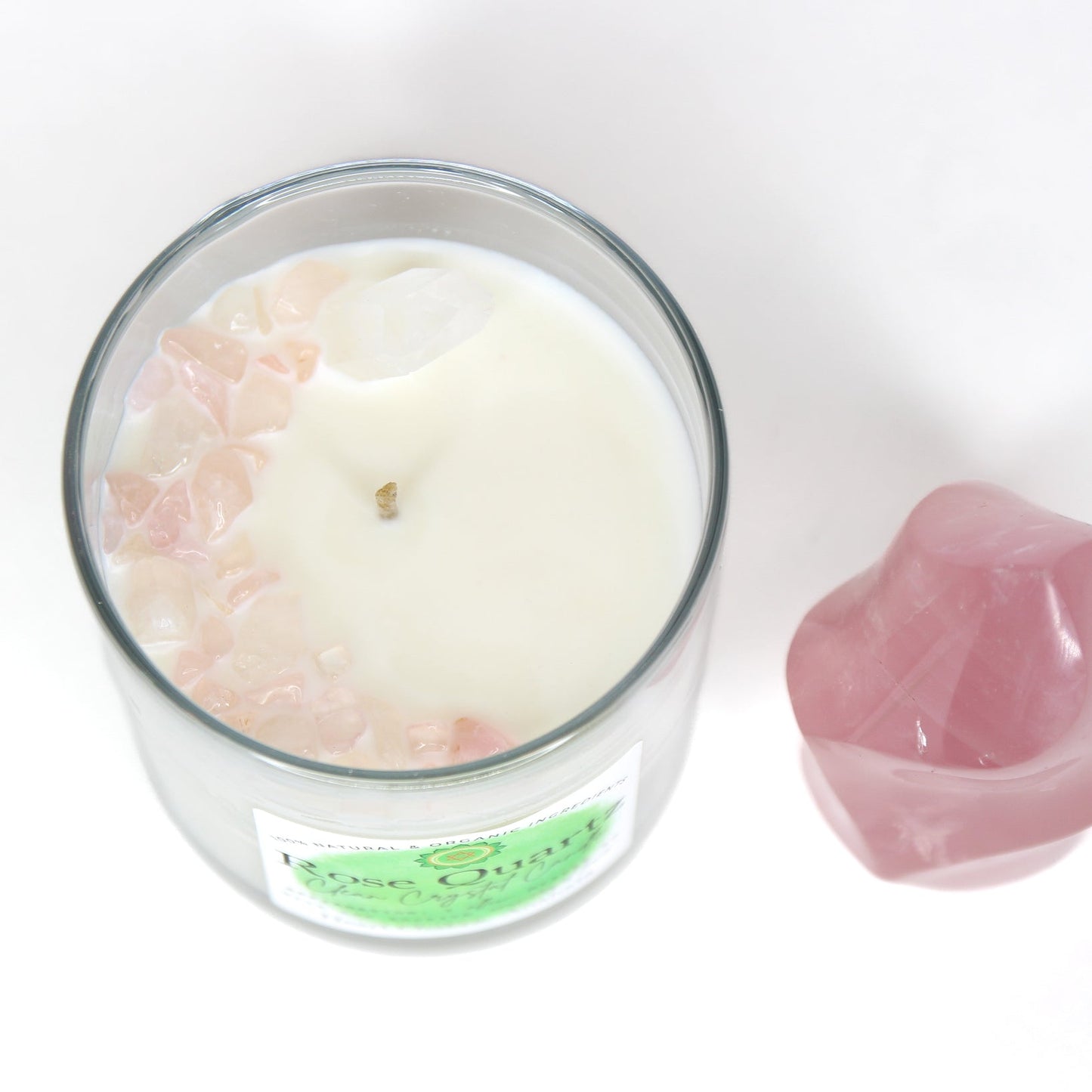 Rose Quartz Chakra Candle — Love & Emotional Healing, Heart Chakra