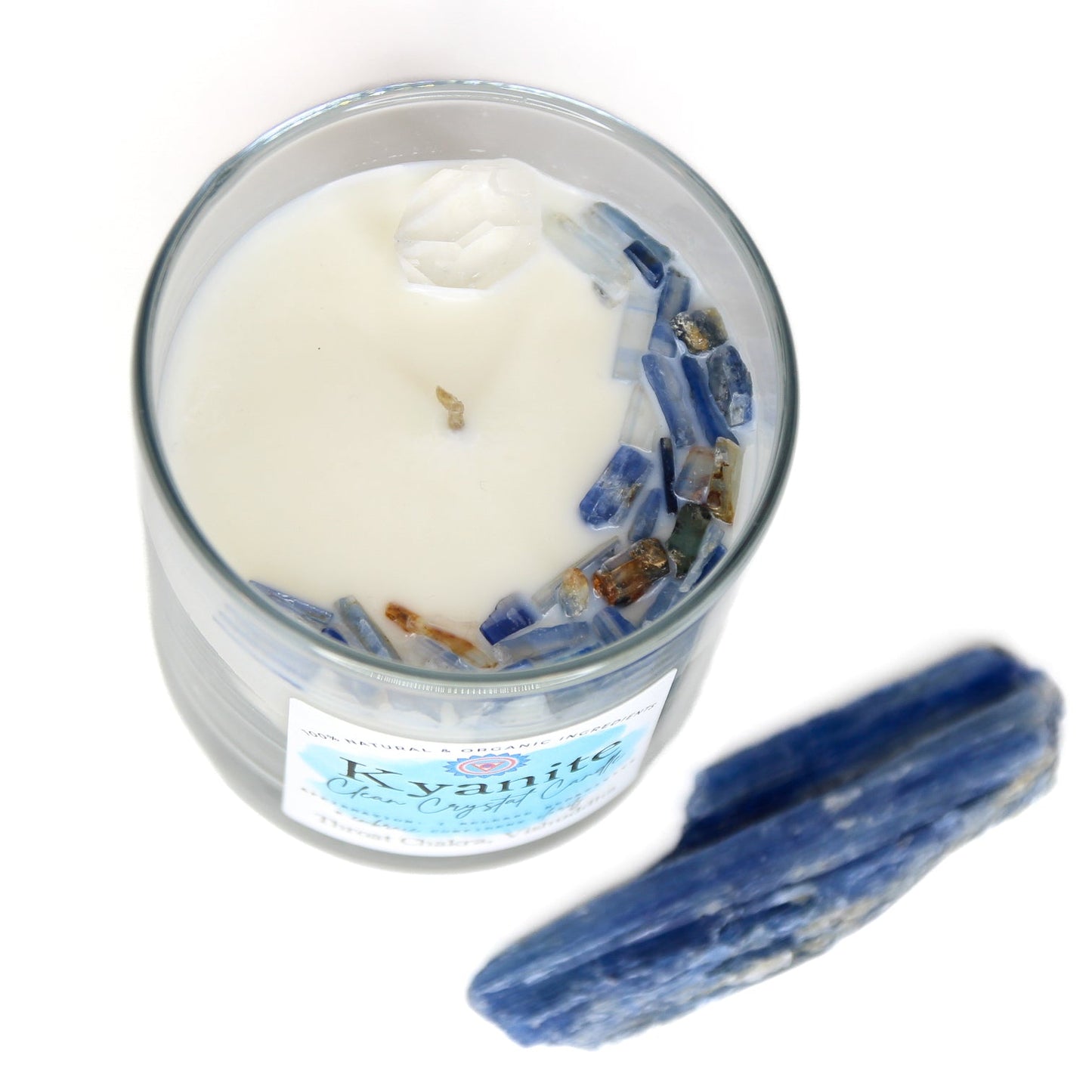 Blue Kyanite Chakra Candle — Clarity & Communication, Throat Chakra
