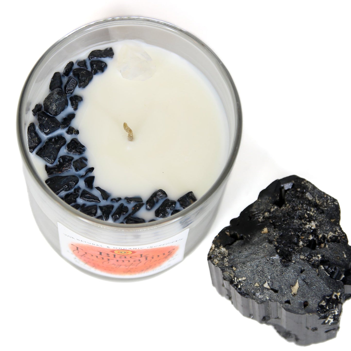 Black Tourmaline Chakra Candle — Protection & Boundaries, Root Chakra