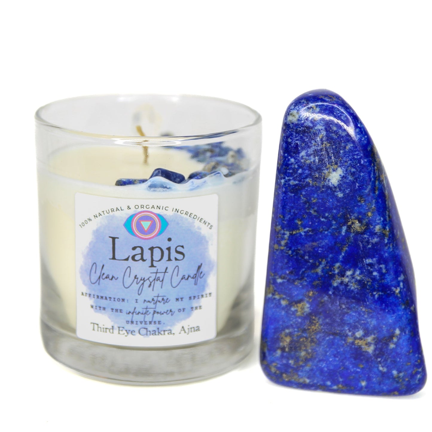 Lapis Lazuli Chakra Candle — Intuition & Truth, Third Eye Chakra