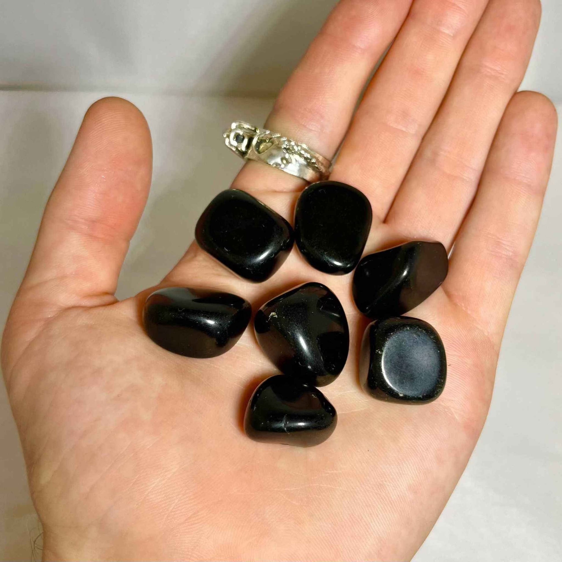 Close view of the glassy volcanic surface of Black Obsidian