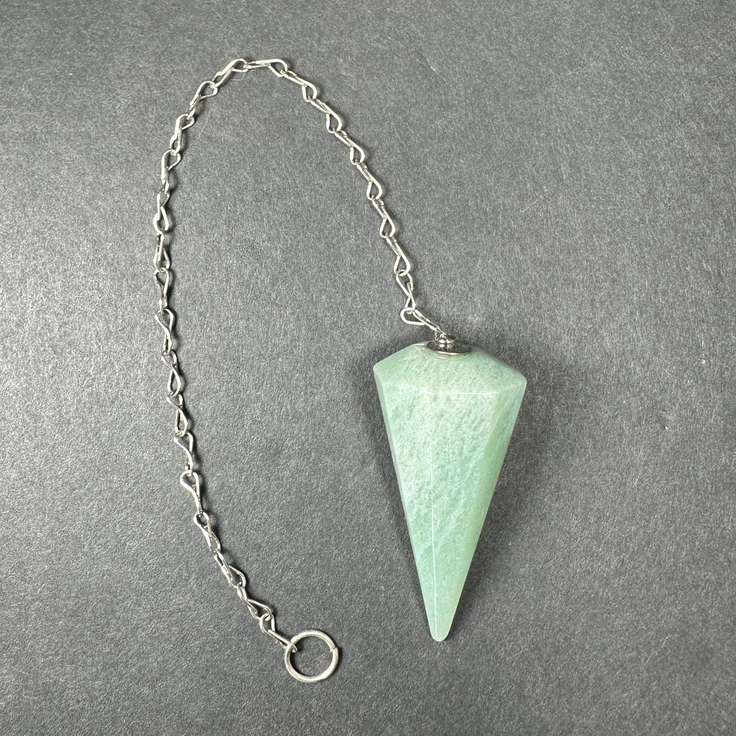 Stone Pendulum with Chain — Divination Tool for Intuitive Yes & No Work