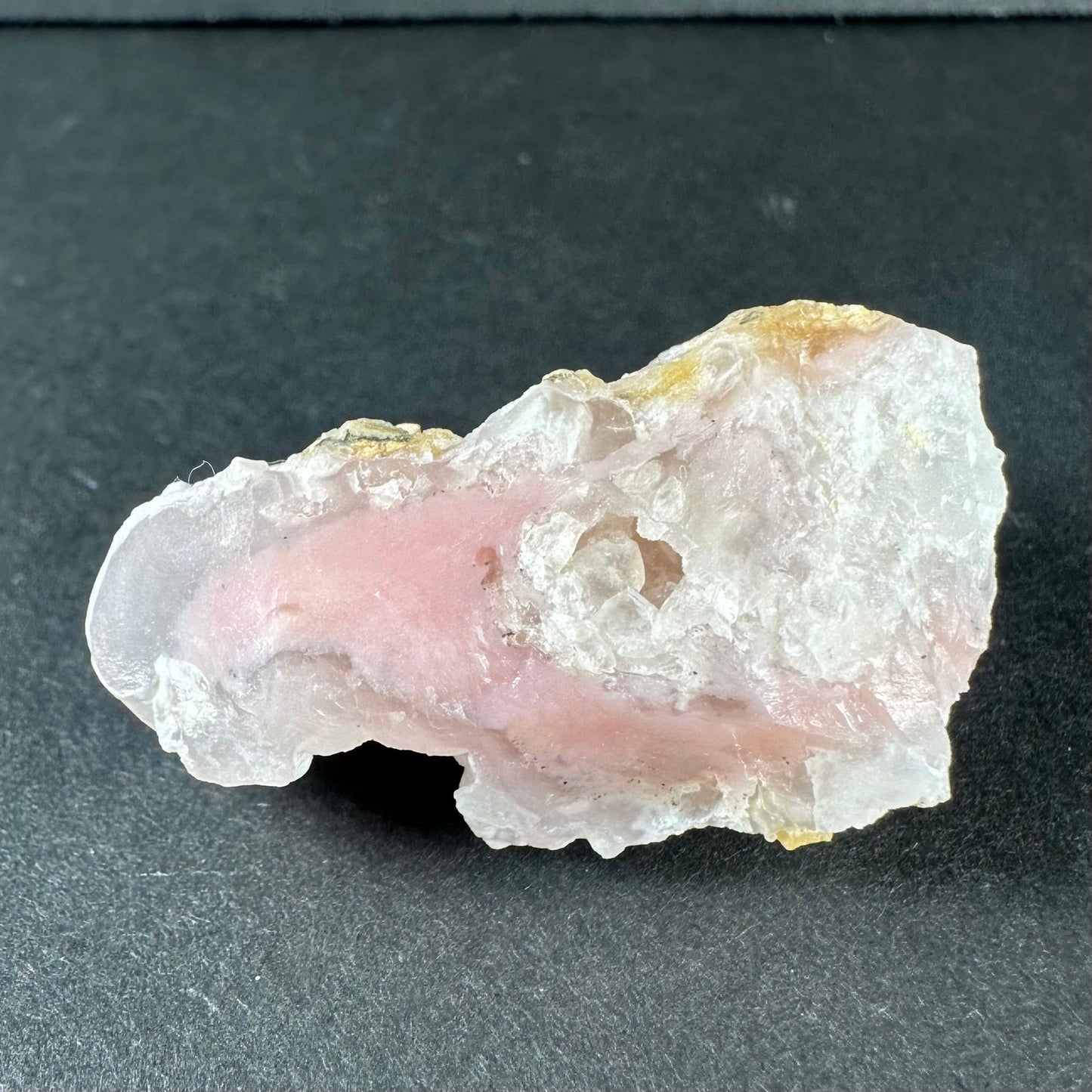 Botryoidal pink opal specimen from Ica, Peru, with rounded bubble-like formations in soft matte pink — view 6