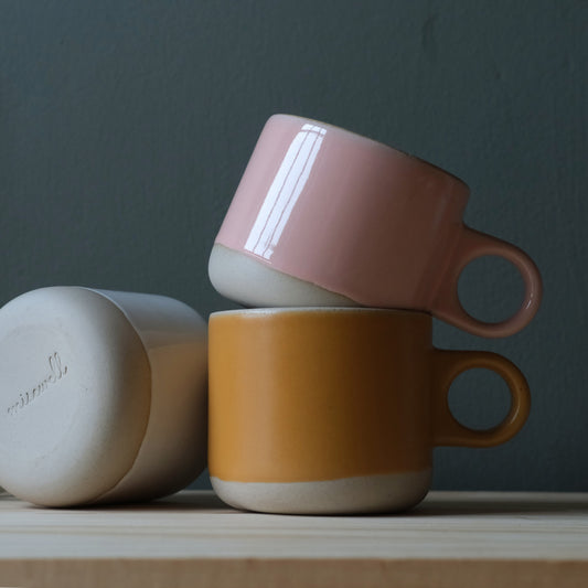 Handmade dipped-glaze stoneware Scotty mug