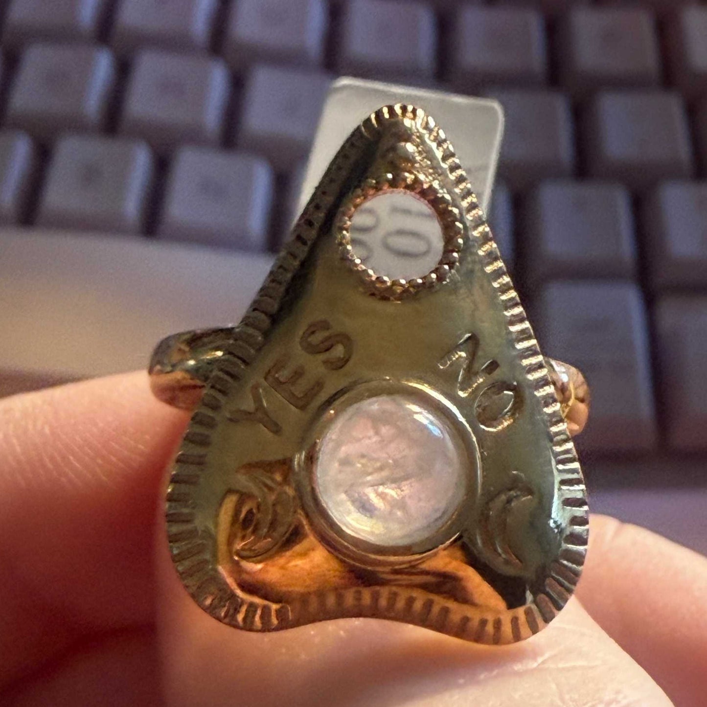 Planchette Ring — Intuition Talisman in Sterling Silver & Gold Vermeil