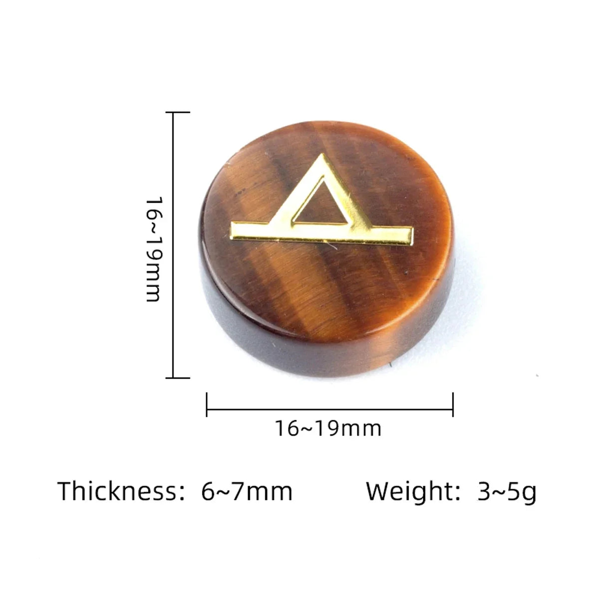 Round Crystal Runes — 25-Stone Divination Set with Casting Guide