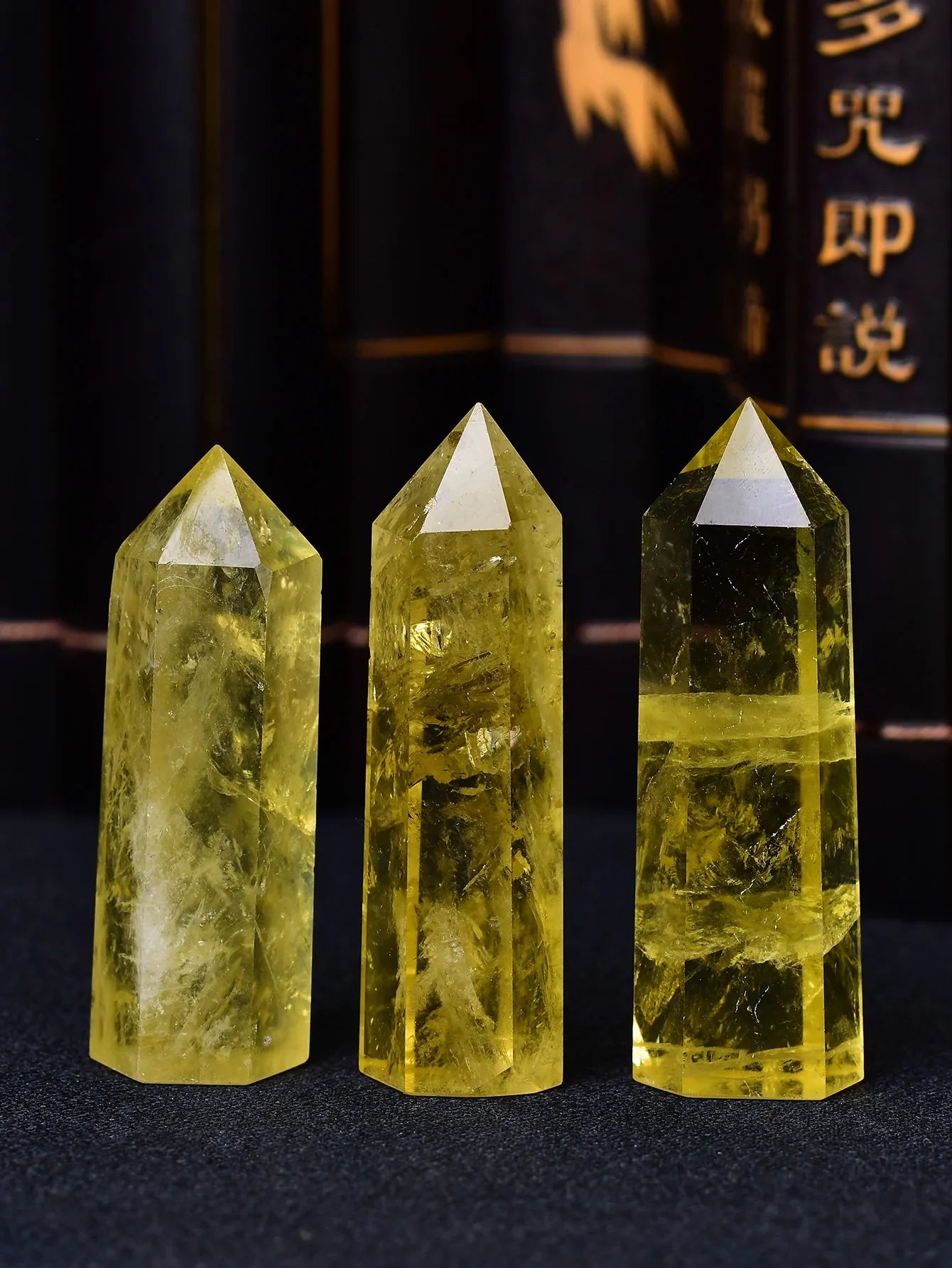Polished natural citrine obelisk tower cut to a single crystal point — view 2 of 7