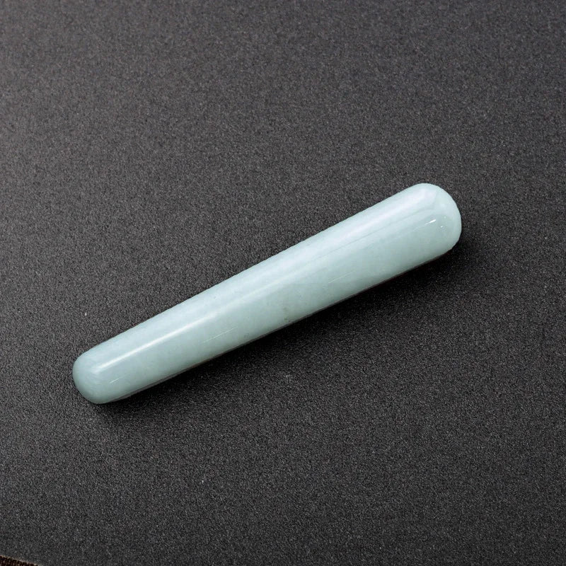 Crystal Massage Wands — Smooth Gemstone Roller for Face & Body