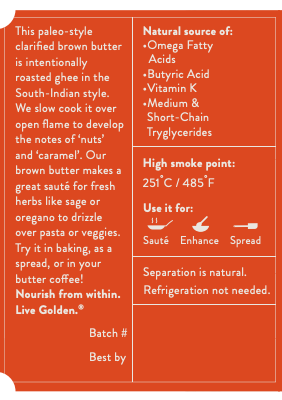 Brown Butter grass-fed ghee jar — additional product view 8.