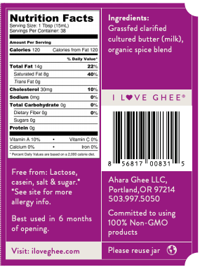 Chai Spice grass-fed ghee jar — additional product view 5.