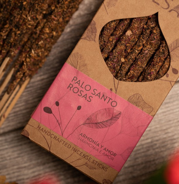 A box of thirty thick Rose Palo Santo incense sticks — additional product view 4.
